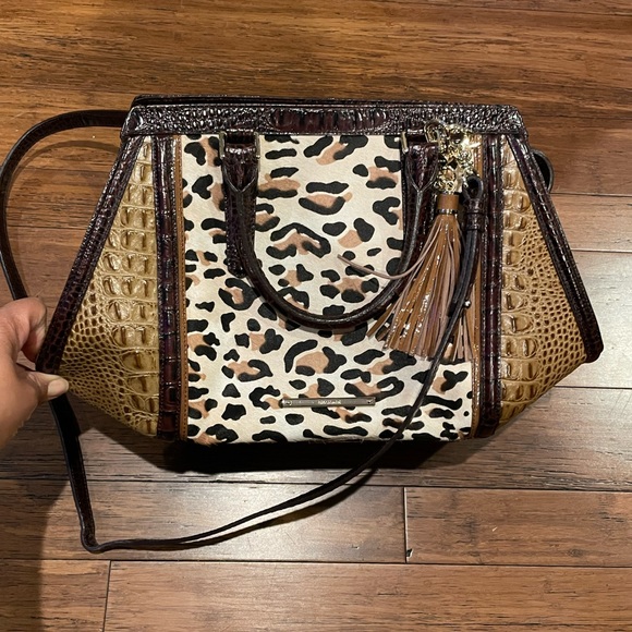 BRAHMIN Arden Satchel Tan Capella Purse Handbag - Picture 2 of 5